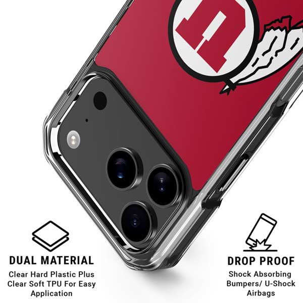 University of Utah Logo iPhone 17 Pro Clear Case