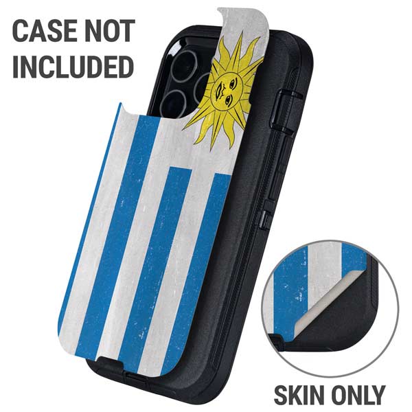 Uraguay Flag Distressed Otterbox Defender iPhone Skin