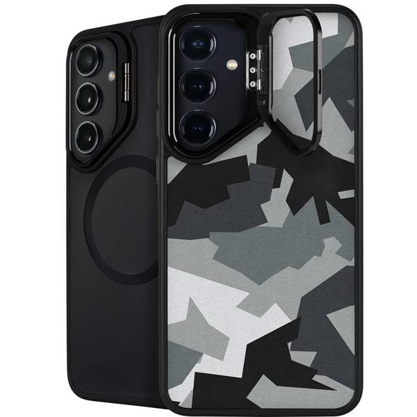 Urban Camouflage Black Galaxy S26 Plus Kickstand Case