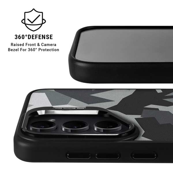 Urban Camouflage Black Galaxy S26 Plus Kickstand Case