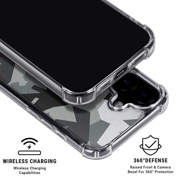 Urban Camouflage Black iPhone 17 Clear Case