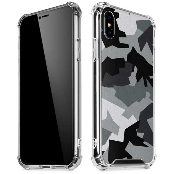Urban Camouflage Black iPhone X/XS Clear Case