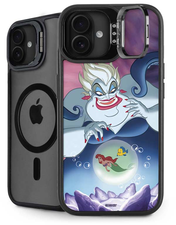Disney Villains Ursula Ariel and Flounder iPhone 16 Kickstand Case