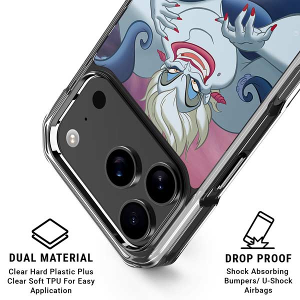 Disney Villains Ursula Ariel and Flounder iPhone 17 Pro Clear Case