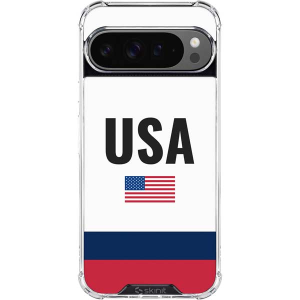 USA American Flag Google Pixel 10 Pro XL Clear Case