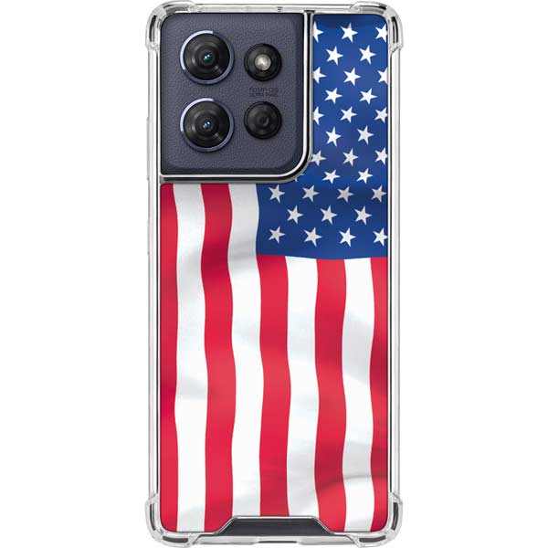 USA Flag Moto G 5G (2025) Clear Case