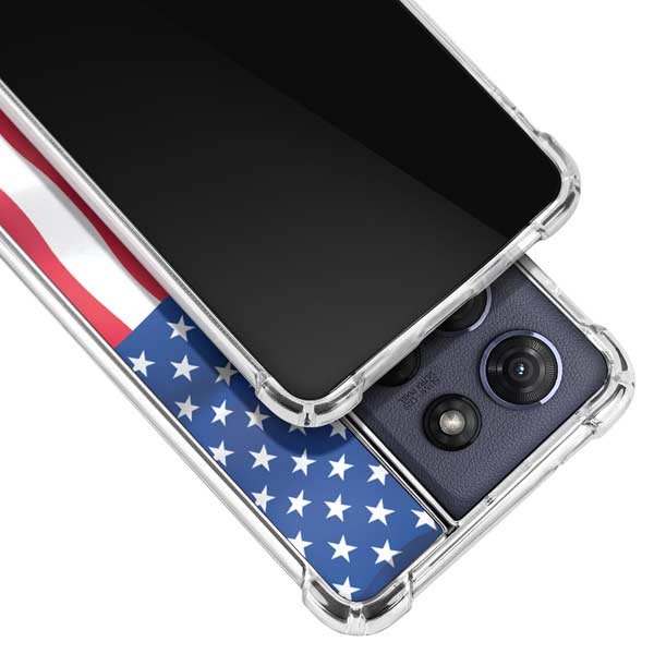 USA Flag Moto G 5G (2025) Clear Case