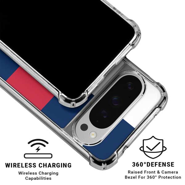 USA Flag Color Block Google Pixel 10 Pro Clear Case