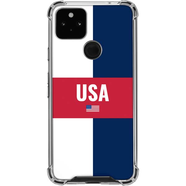 USA Flag Color Block Pixel Cases