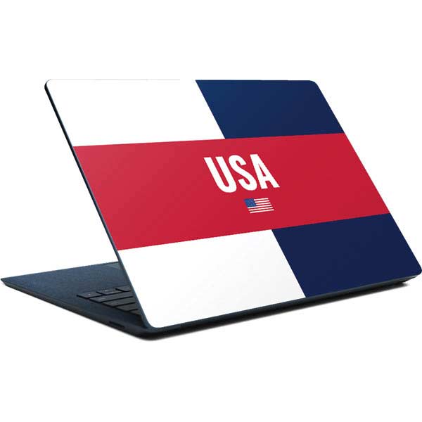 USA Flag Color Block Surface Laptop Skin