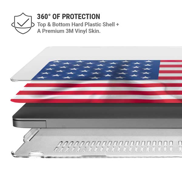 USA Flag MacBook Pro 14in (2021-24) Case plus Skin