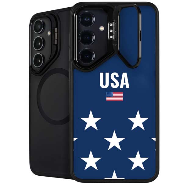 USA Flag Stars Galaxy S26 Kickstand Case