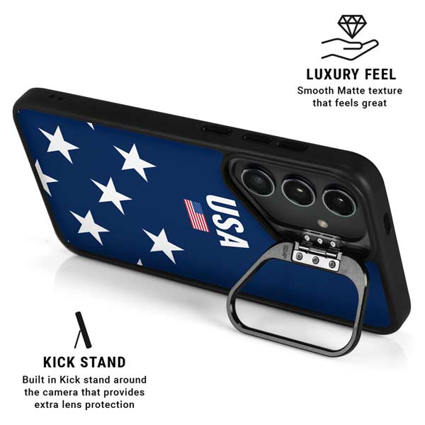 USA Flag Stars Galaxy S26 Plus Kickstand Case