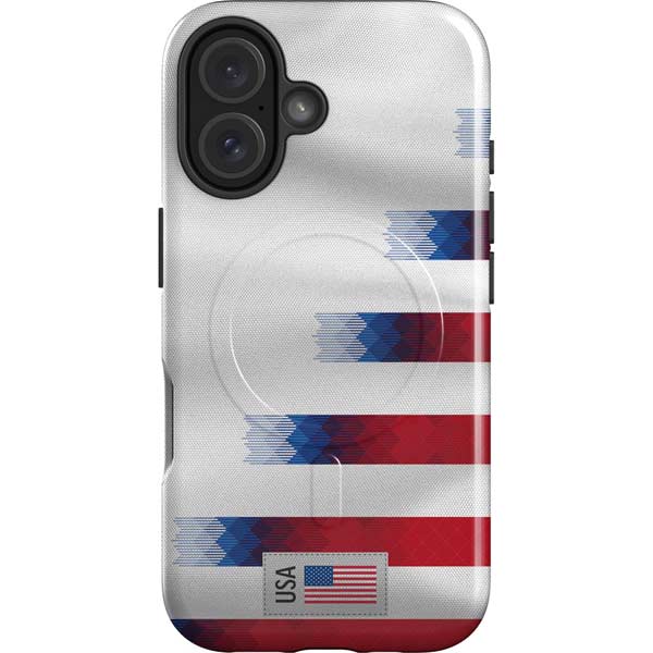 USA Soccer Flag iPhone 16 Magsafe Impact Case