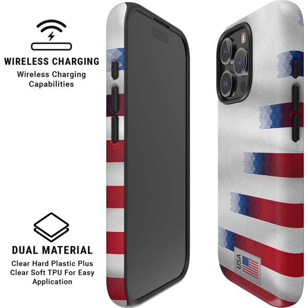USA Soccer Flag iPhone 16 Pro Max Magsafe Impact Case