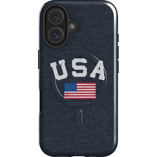 USA with American Flag iPhone 16 Magsafe Impact Case