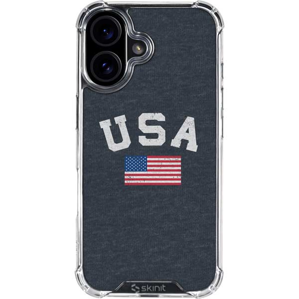 USA with American Flag iPhone 17 Clear Case