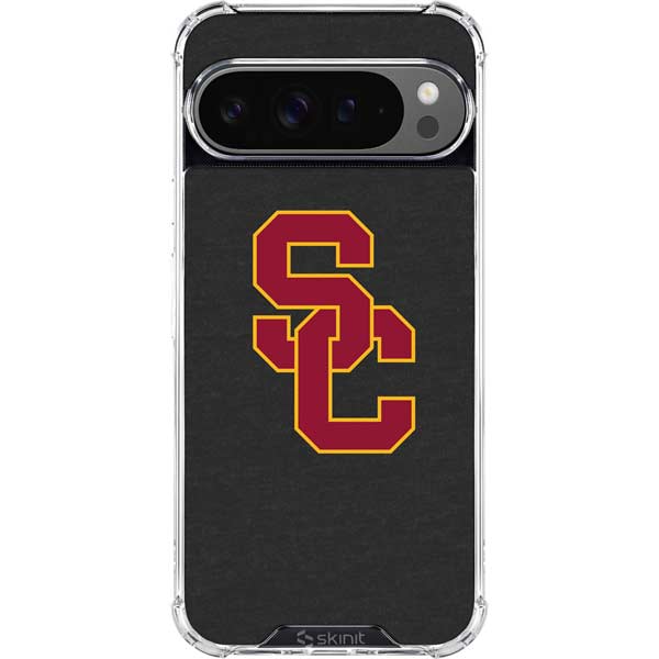 University of Southern California USC Dark Grey Logo Google Pixel 10 Pro Clear Case