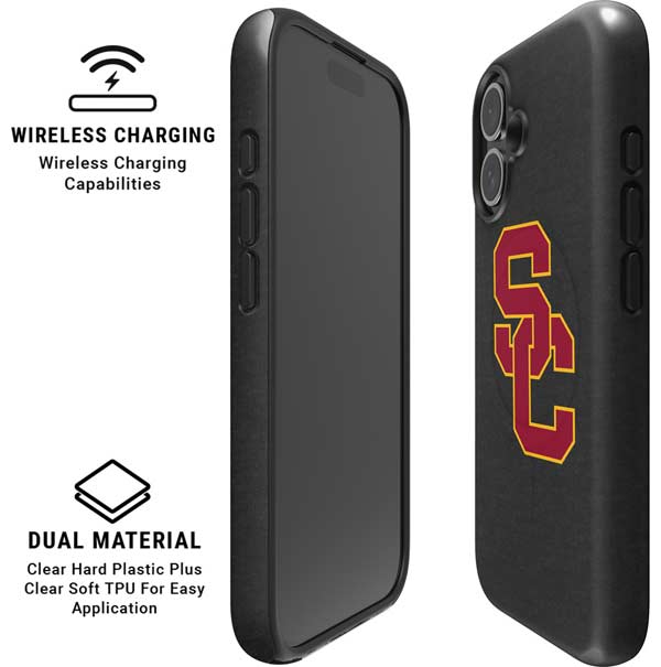 University of Southern California USC Dark Grey Logo iPhone 16 Magsafe Impact Case