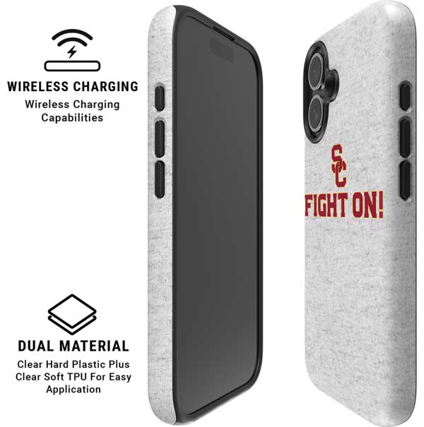 University of Southern California USC Fight On Grey iPhone 16 Magsafe Impact Case