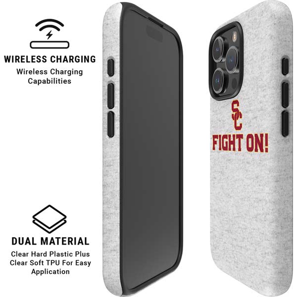 University of Southern California USC Fight On Grey iPhone 16 Pro Max Magsafe Impact Case
