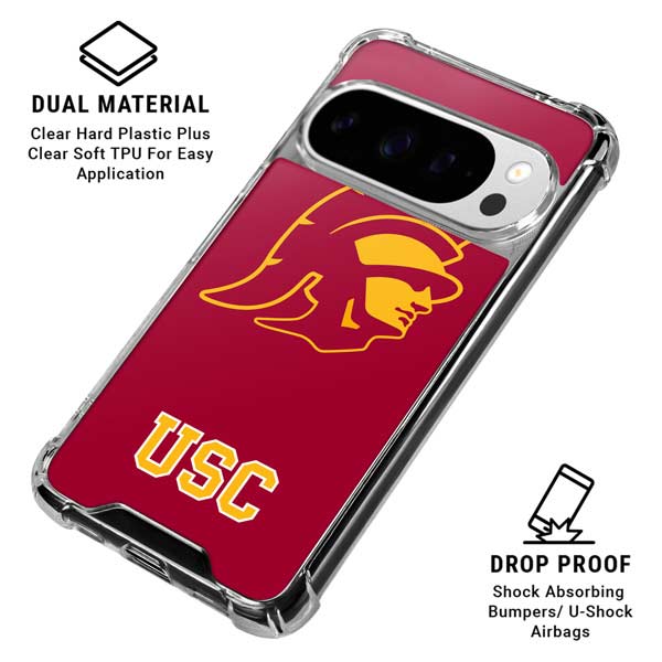 University of Southern California USC Gold Trojan Mascot Google Pixel 10 Pro XL Clear Case