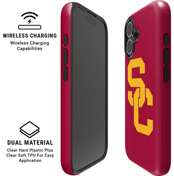 University of Southern California USC Red Logo iPhone 16 Magsafe Impact Case