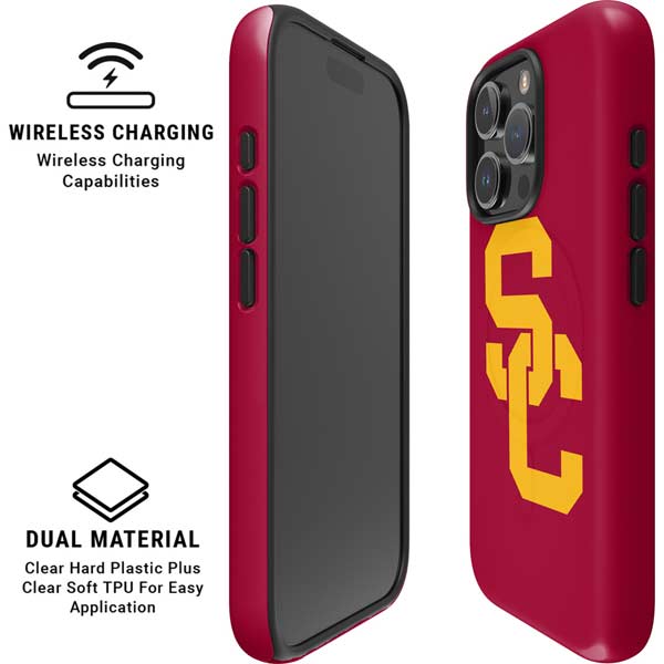 University of Southern California USC Red Logo iPhone 16 Pro Magsafe Impact Case