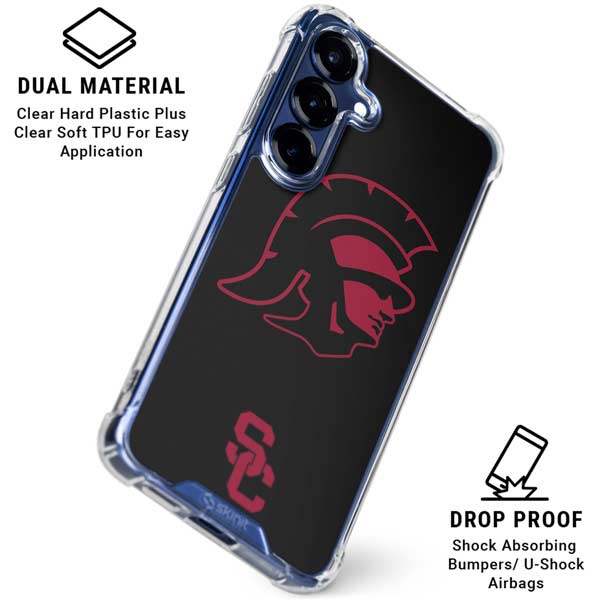 University of Southern California USC Trojan Mascot Galaxy S25 FE Clear Case