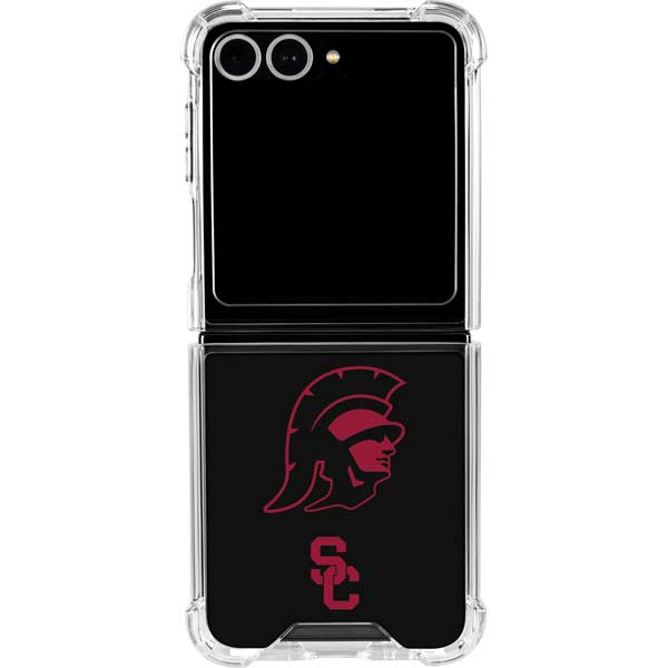 University of Southern California USC Trojan Mascot Galaxy Z Flip7 Clear Case
