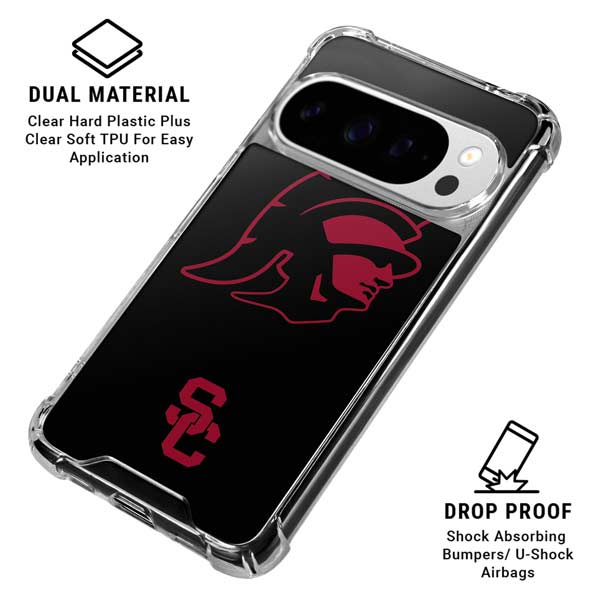 University of Southern California USC Trojan Mascot Google Pixel 10 Pro XL Clear Case