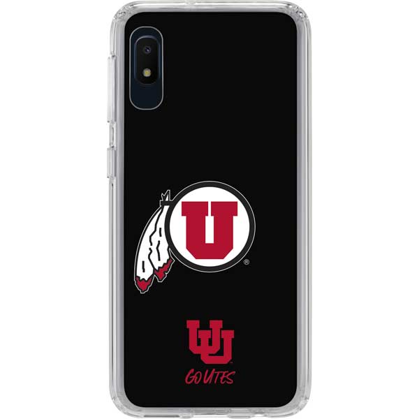 University of Utah Circle and Feather on Black Galaxy Cases