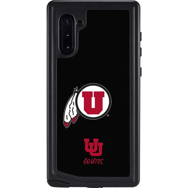 University of Utah Circle and Feather on Black Galaxy Cases