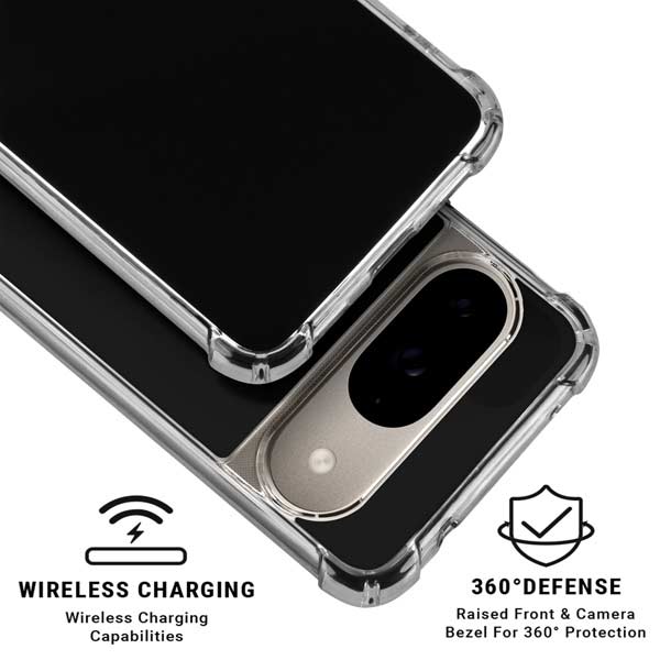 University of Utah Circle and Feather on Black Google Pixel 10 Clear Case