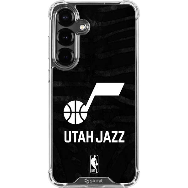 NBA Utah Jazz Black Animal Print Galaxy S26 Clear Case