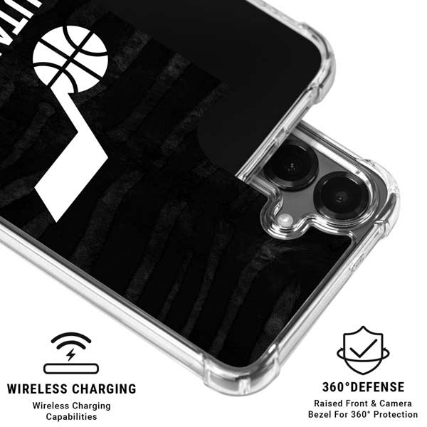 NBA Utah Jazz Black Animal Print Galaxy S26 Clear Case