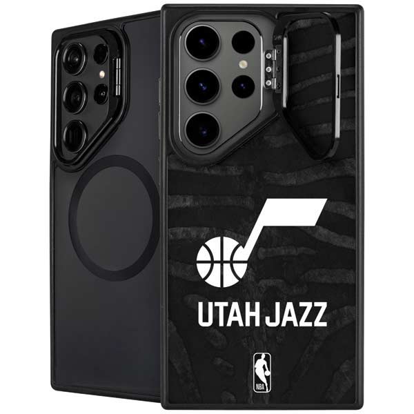 NBA Utah Jazz Black Animal Print Galaxy S26 Ultra Kickstand Case