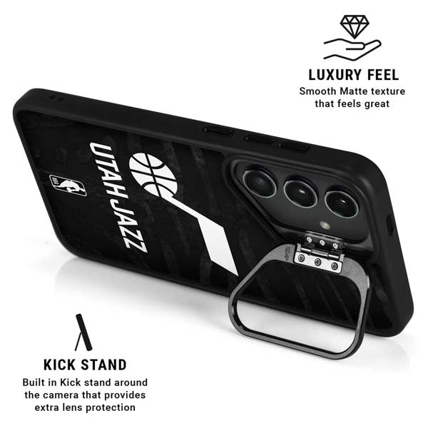 NBA Utah Jazz Black Animal Print Galaxy S26 Ultra Kickstand Case