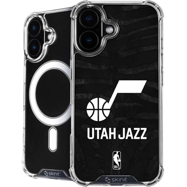 NBA Utah Jazz Black Animal Print iPhone 17 MagSafe Case