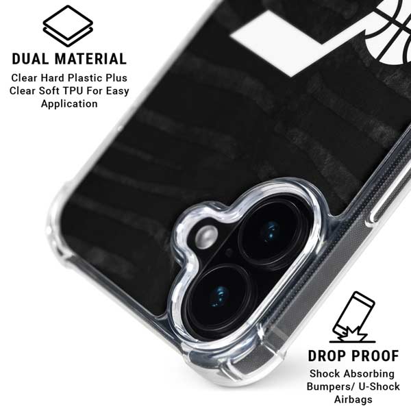 NBA Utah Jazz Black Animal Print iPhone 17 MagSafe Case