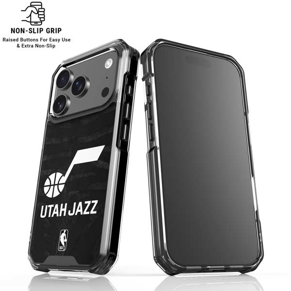 NBA Utah Jazz Black Animal Print iPhone 17 Pro MagSafe Case