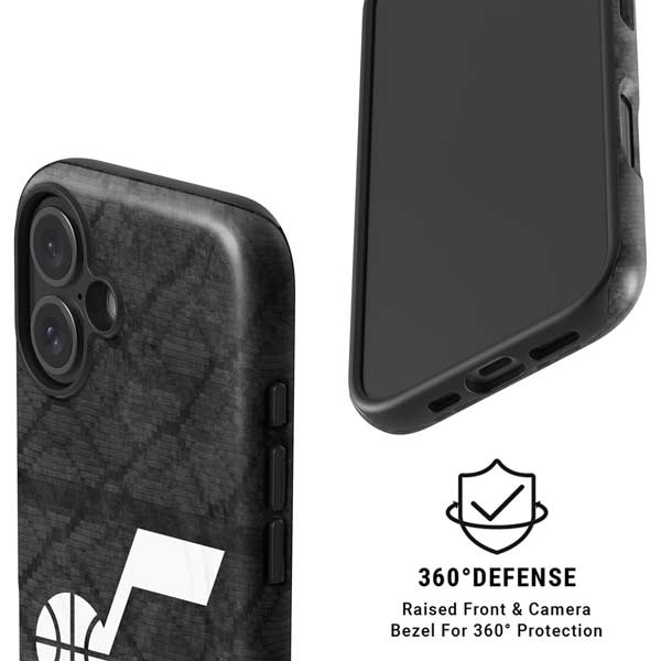NBA Utah Jazz Black Rust iPhone 16 Magsafe Impact Case