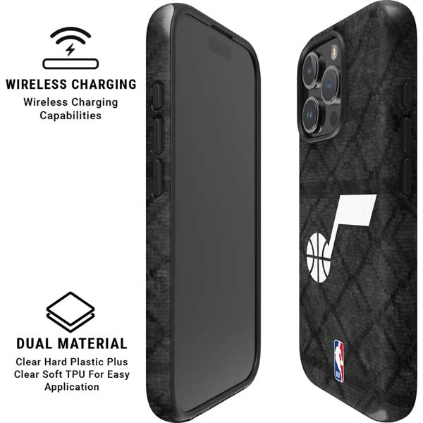 NBA Utah Jazz Black Rust iPhone 16 Pro Magsafe Impact Case