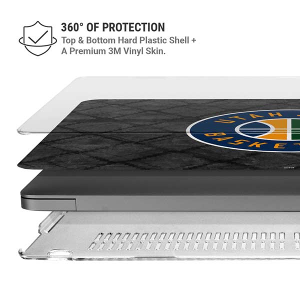 NBA Utah Jazz Black Rust MacBook Pro 14in (2021-24) Case plus Skin