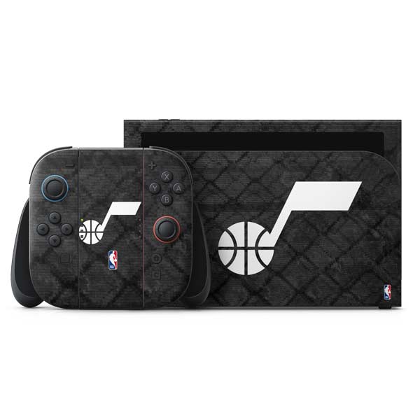 NBA Utah Jazz Black Rust Nintendo Switch 2 (2025) with Joy-Con Skin