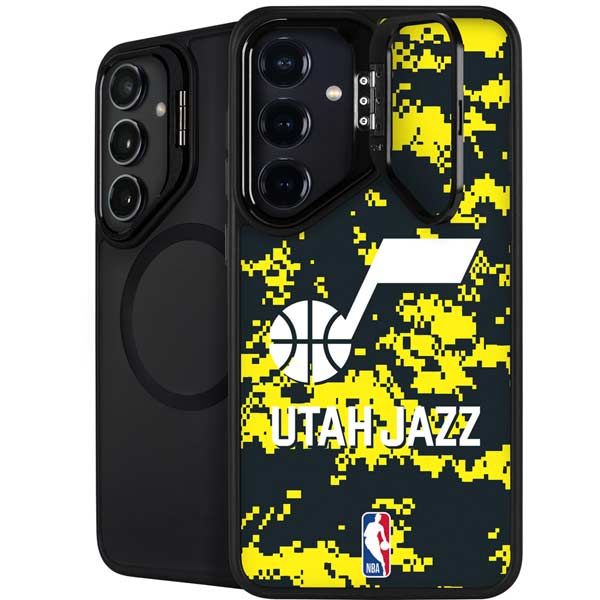 NBA Utah Jazz Grey Digi Camo Galaxy S26 Plus Kickstand Case