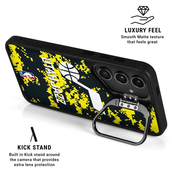 NBA Utah Jazz Grey Digi Camo Galaxy S26 Plus Kickstand Case