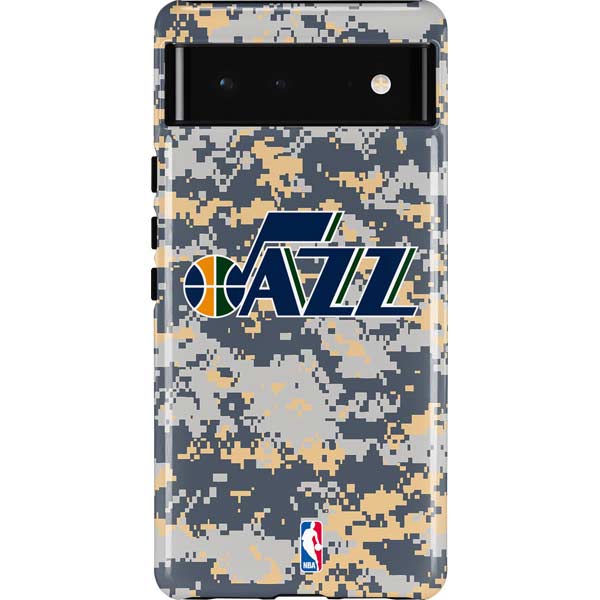 NBA Utah Jazz Grey Digi Camo Pixel Cases