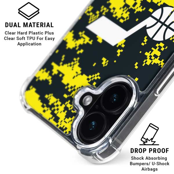 NBA Utah Jazz Grey Digi Camo iPhone 17 MagSafe Case