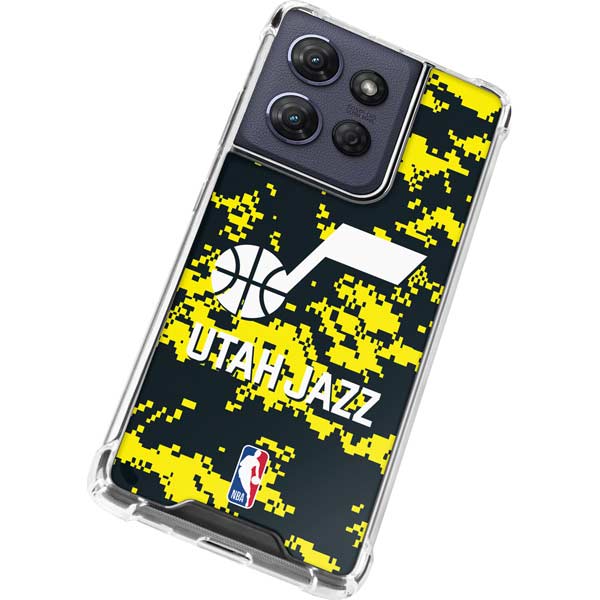NBA Utah Jazz Grey Digi Camo Moto G 5G (2025) Clear Case
